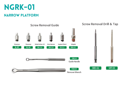 Screw Removal Kit for NARROW platform implants (NGRK-01)