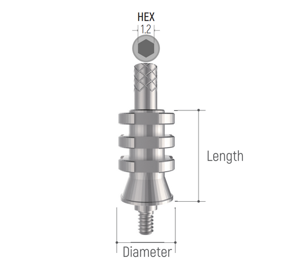 Multi Unit Abutment Impression Coping (Pick Up) (Hiossen Compatible)