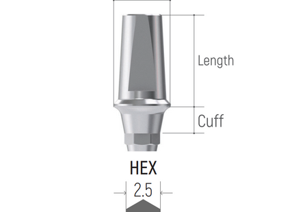 I DO Dental Implant Regular Hex Straight Abutment 