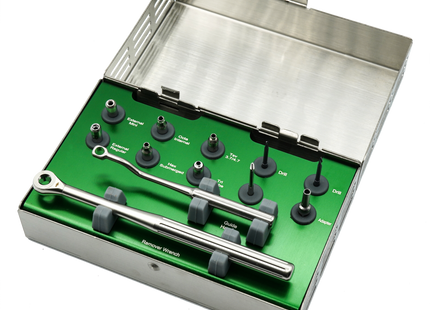 dental implant abutment screw driver tool kit  open lid case tool kit